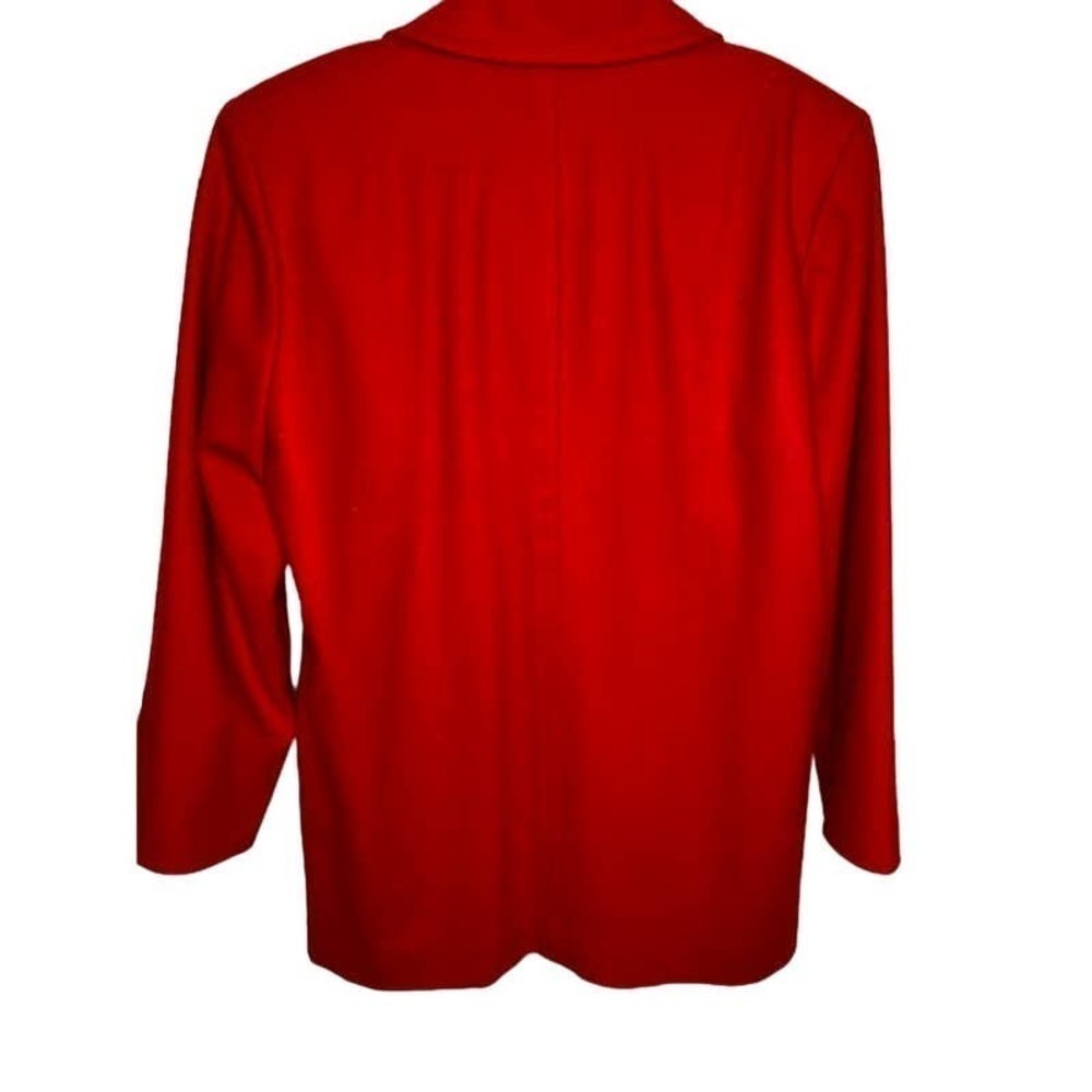 Pendleton Womens 100% Virgin Wool Red Coat Size 8 Double Breasted - Picture 3 of 4